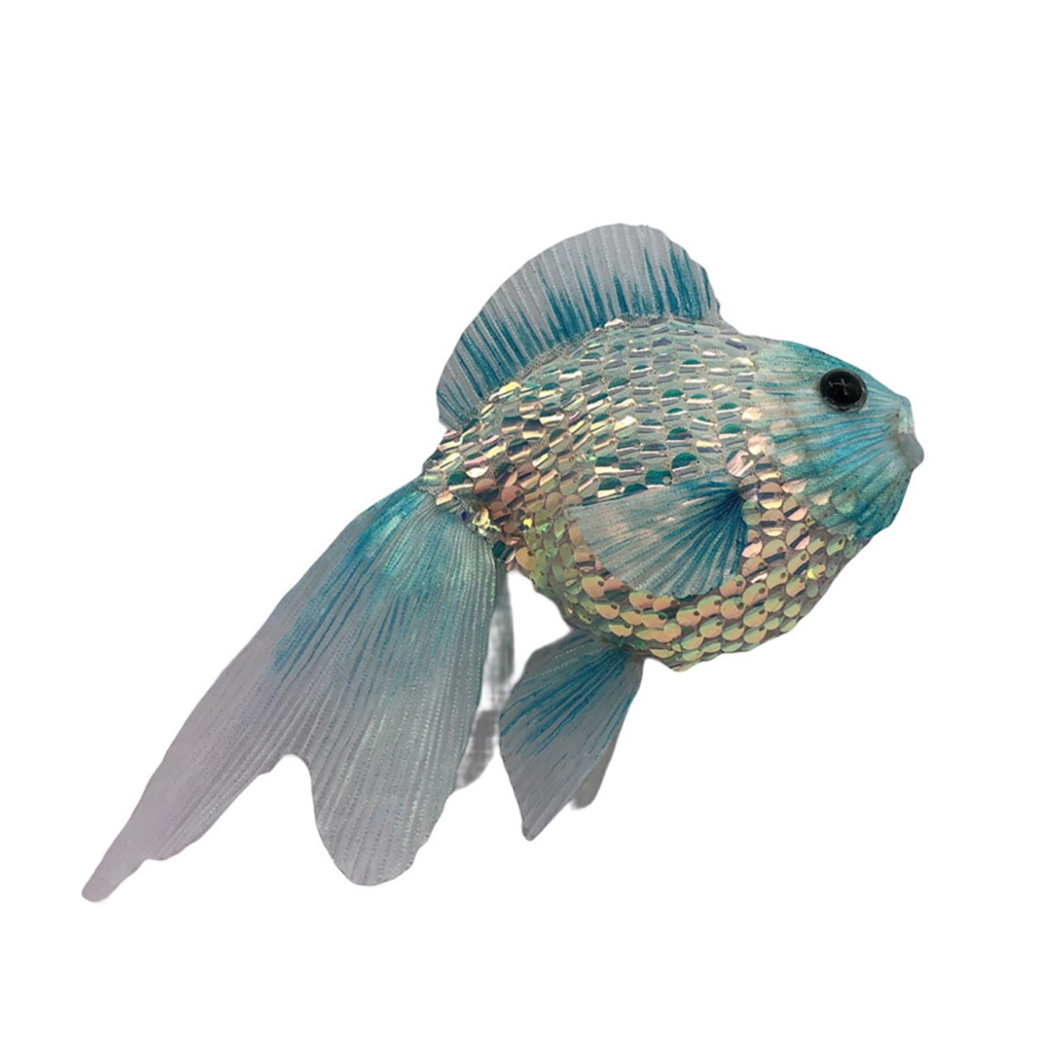 Polyfoam Fish with Glitter and Beads Ornament  Putti Christmas Decorations  - Putti Fine Furnishings