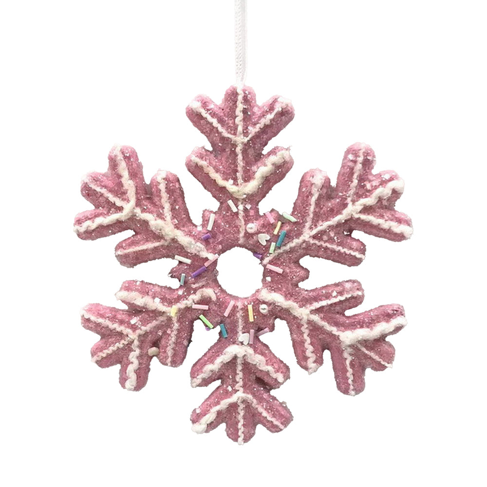 Candy Snowflake Ornament - Pink  | Putti Christmas Decorations 