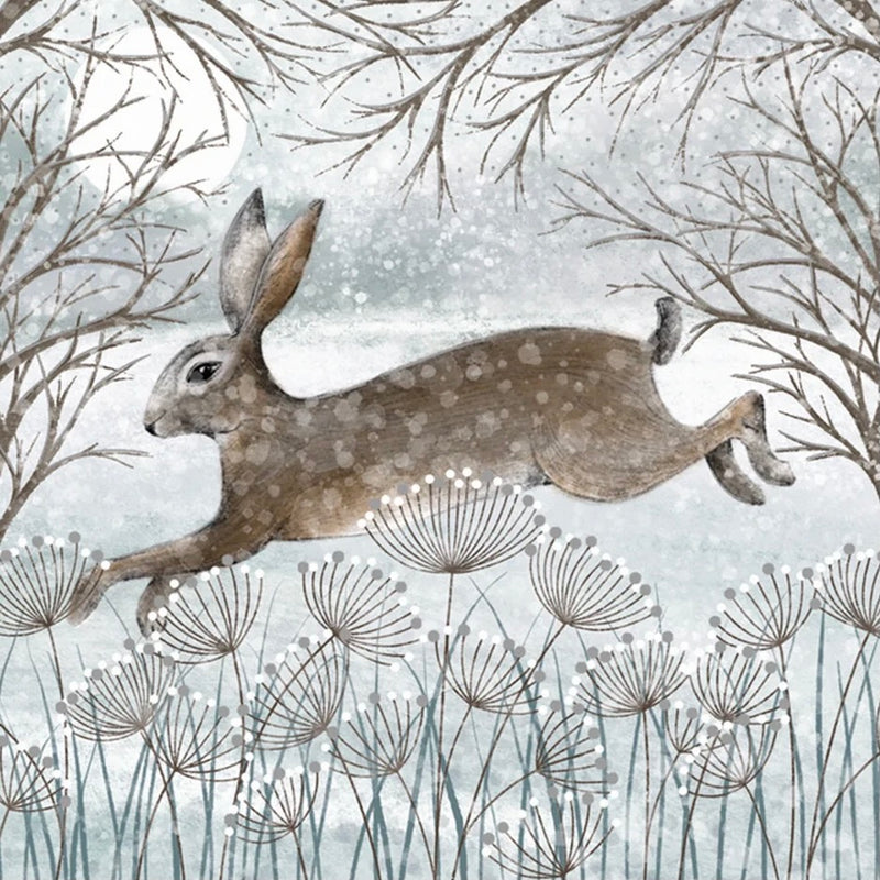 Leaping Hare Christmas Greeting Card Wallet