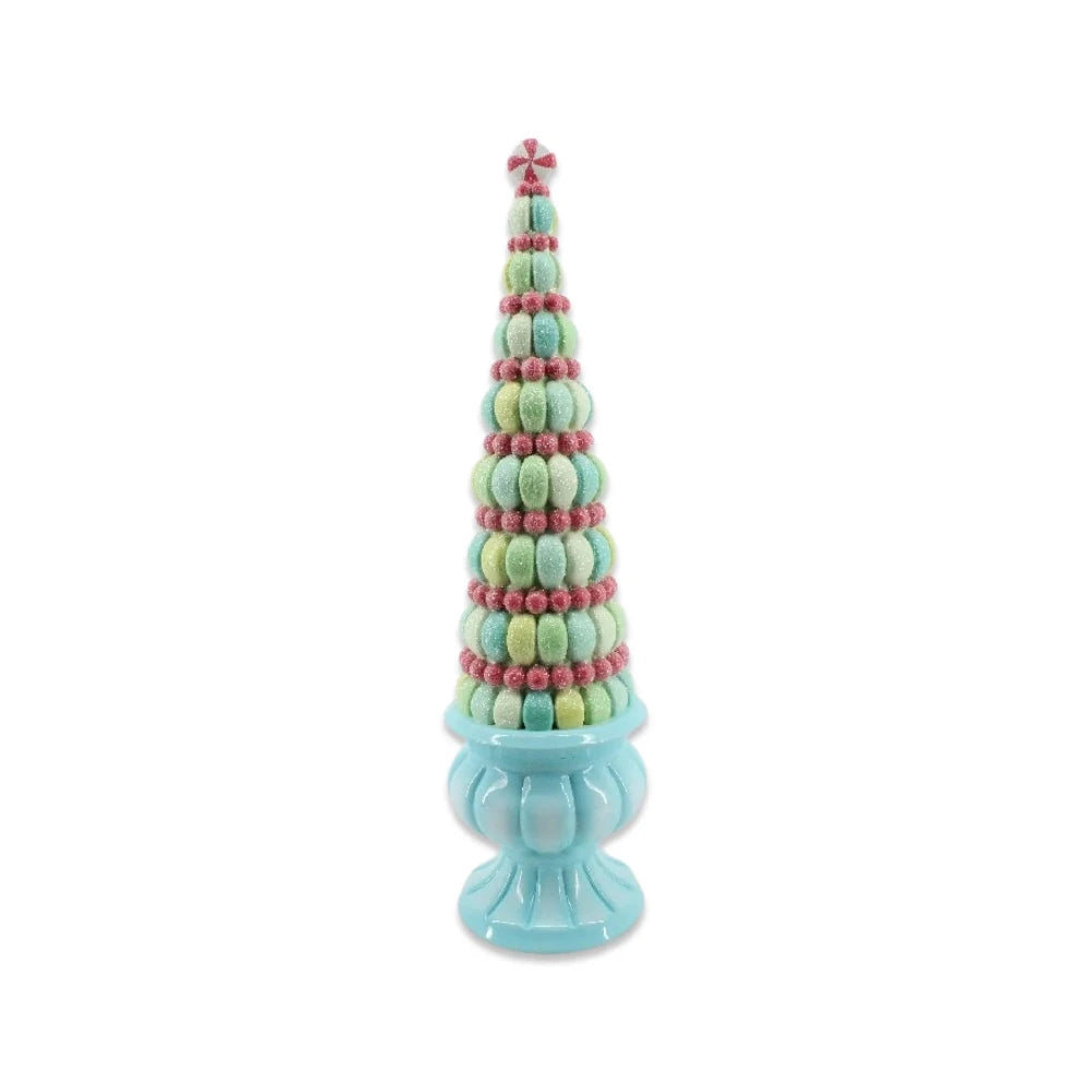 Resin Candy Topiary in Urn  | Putti Christmas Decorations 