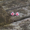 Union Jack Heart Stud Earrings