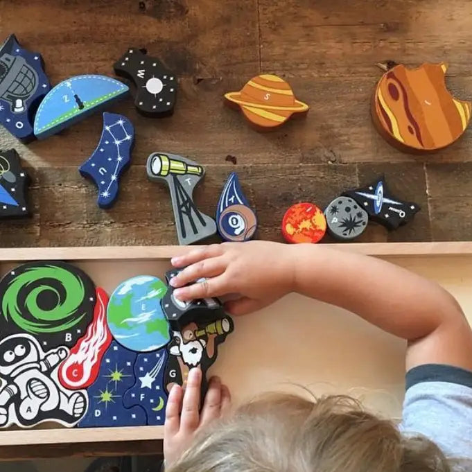 Space A to Z Puzzle & Playset | Le Petite Putti 