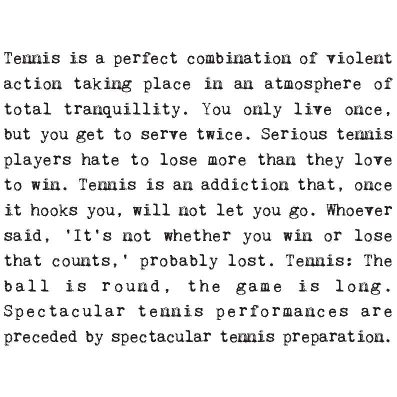 Tennis Buff Card