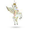 Enchanting White Unicorn Glass Christmas Ornament | Putti Christmas Decorations