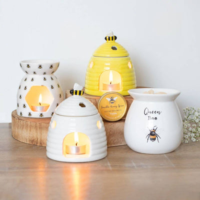 All Over Bee Print Oil Burner and Wax Warmer