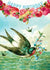 Happy Birthday Time Flies  Greeting Card