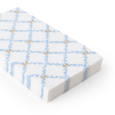 Bonjour Fête Sky Blue Trelliss Paper Guest Towels