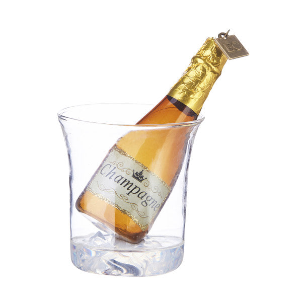 Eric Cortina Ice Bucket with Champagne Glass Christmas Ornament