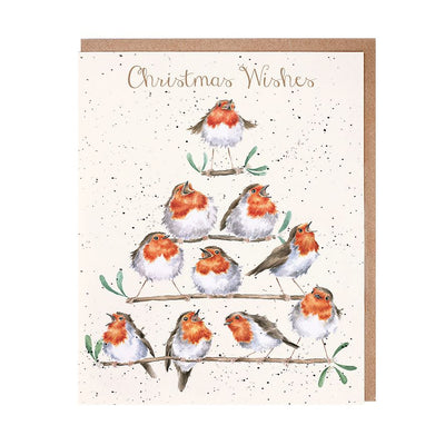 Rockin Robins Robin Christmas Card Pack  | Putti Christmas Celebrations