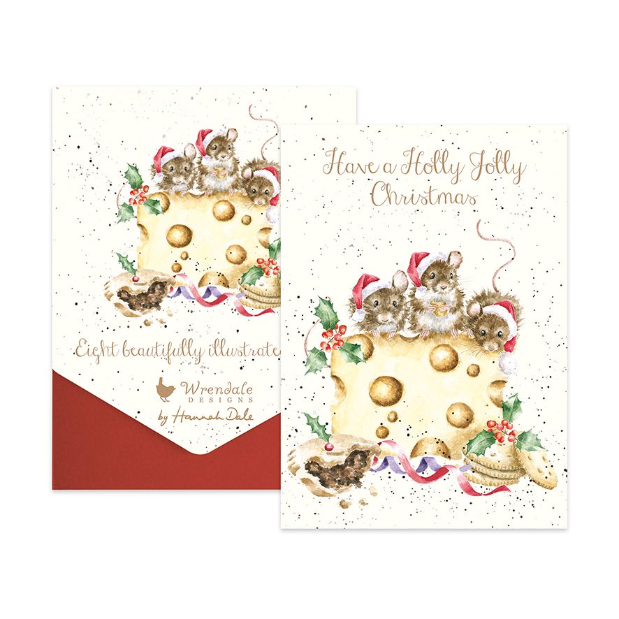 Holly Jolly Mice Christmas Card Pack | Putti Christmas Celebrations 