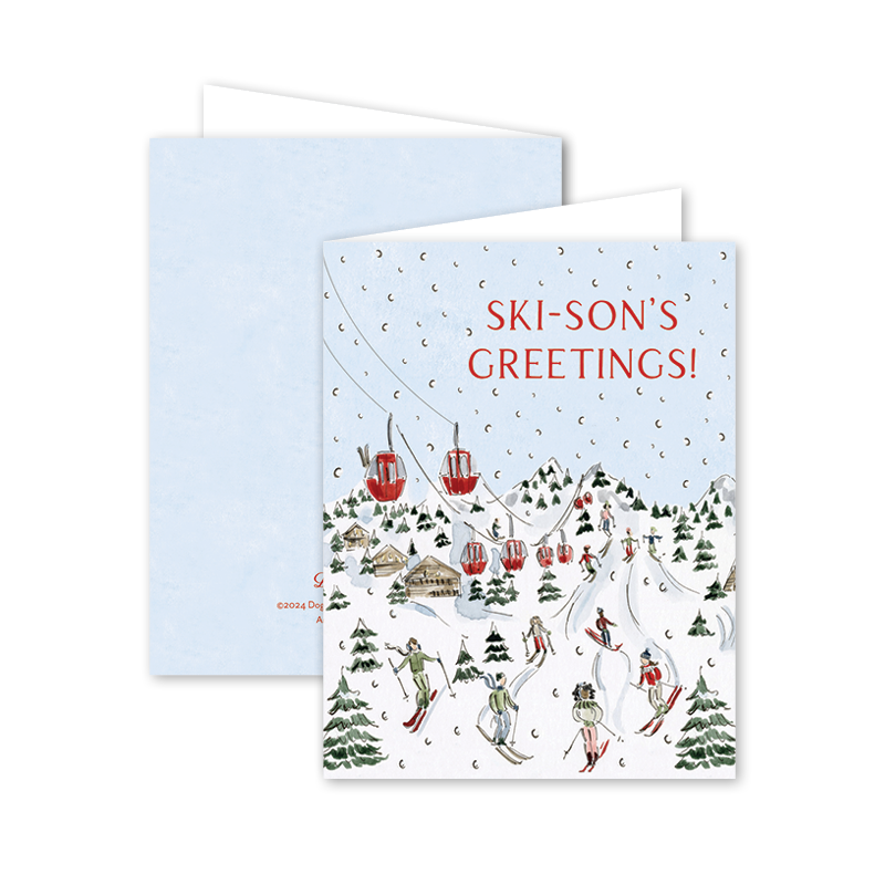 Snowglobe Ski Boxed Christmas Cards