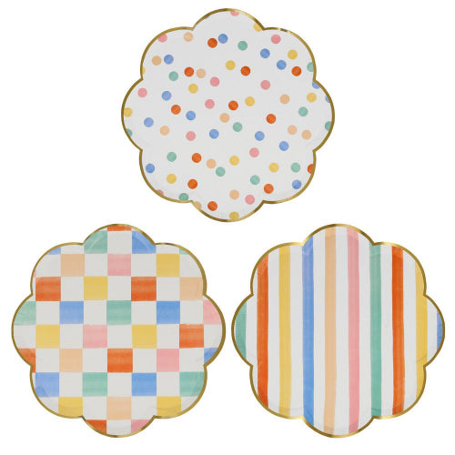 Meri Meri Colorful Pattern Dinner Plates