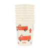 Meri Meri Fire Truck Cups | Putti Party Supplies