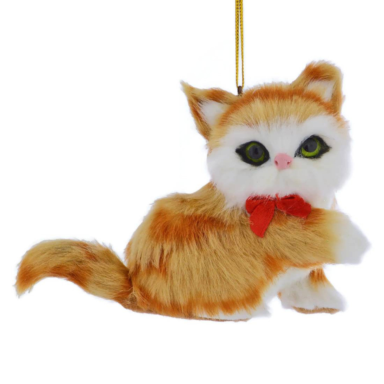 Fury Sitting Cat Ornament - Ginger