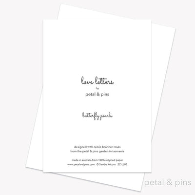 Petal & Pins Butterfly Pearls Floral Greeting Card