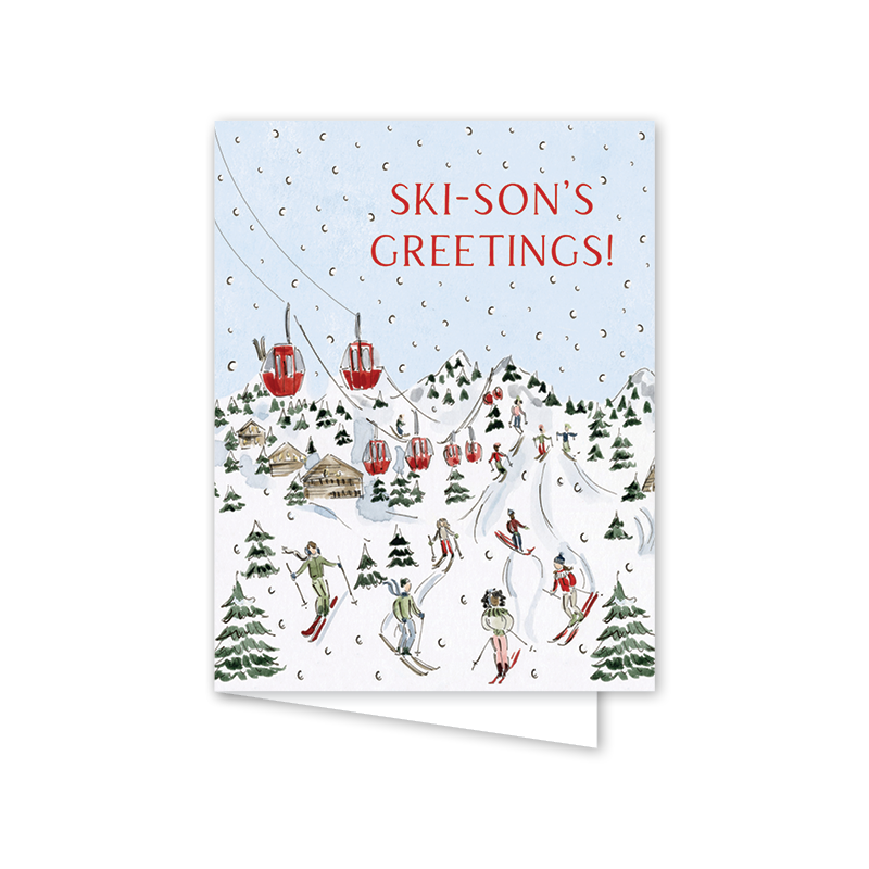 Snowglobe Ski Boxed Christmas Cards