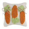 Mud Pie "Carrots" Mini Hooked Pillow