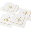 Hemstitch Script Initial Paper Cocktail Napkins - G | Putti Celebrations Canada