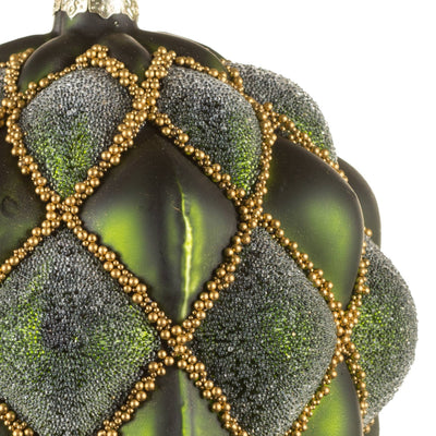 Forest Green Glass Ball Ornament | Putti Christmas Decorations