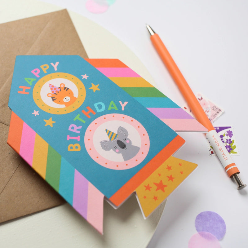 Rocket Birthday Card