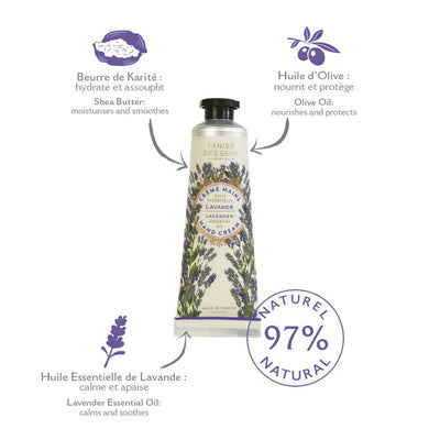 Panier des Sens Hand care gift set - Verbena, Rose, Lavender 3 x