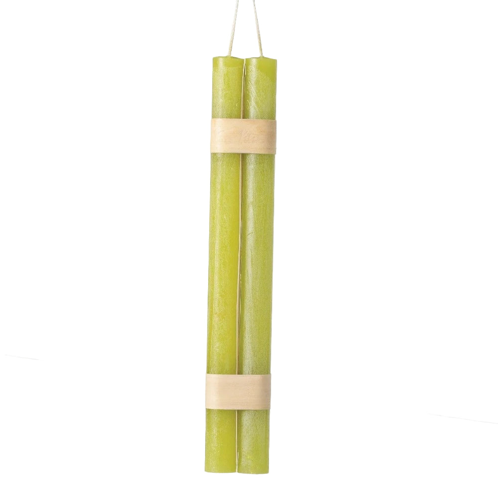Vance Kitra Timber Taper Candle set of 2 - Green