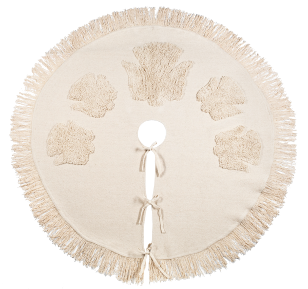 Natural Cotton Tufted Angel Tree Skirt