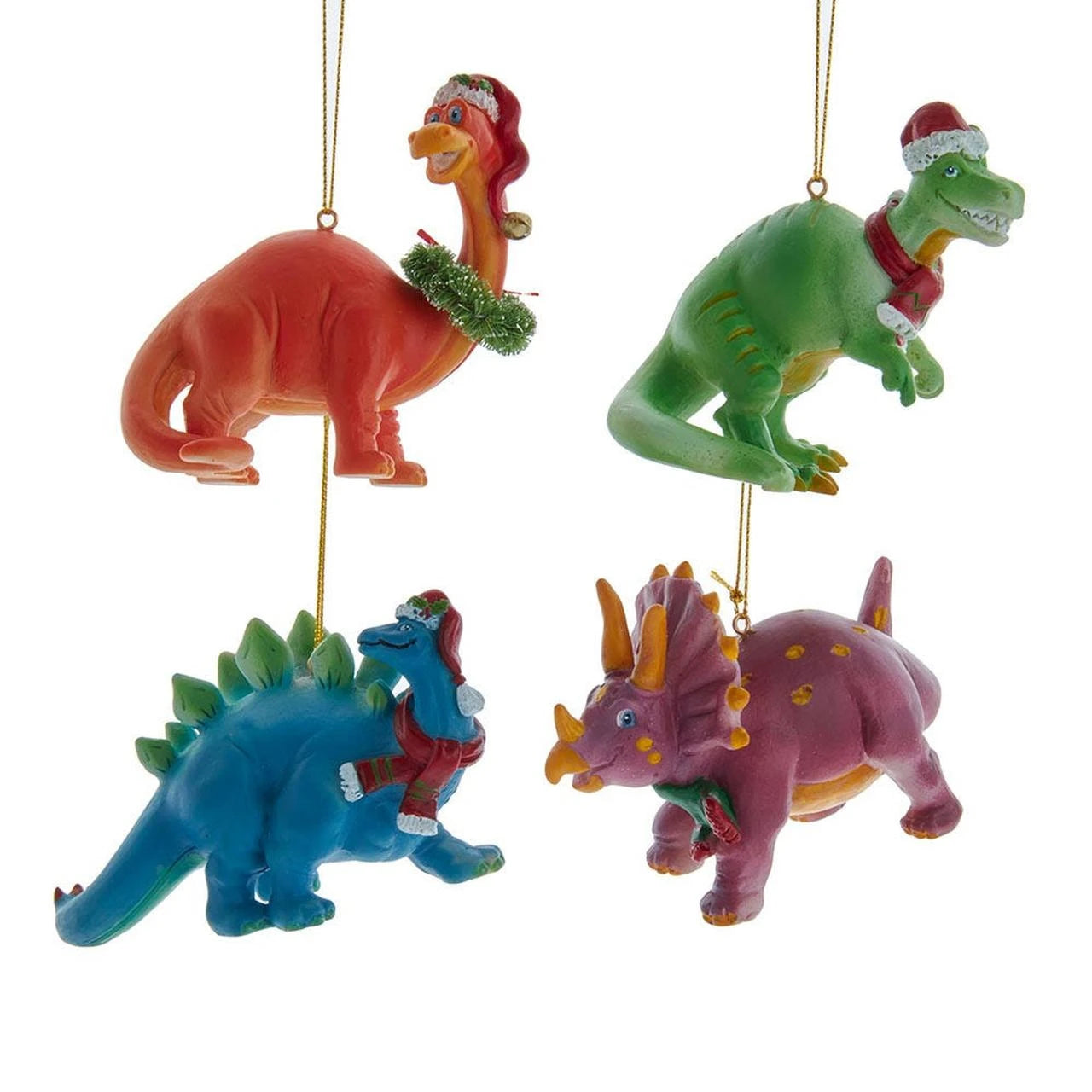 Kurt Adler Resin Dinosaur Ornaments
