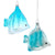 Frosted Blue Glass Fish Ornament | Putti Christmas Decorations 