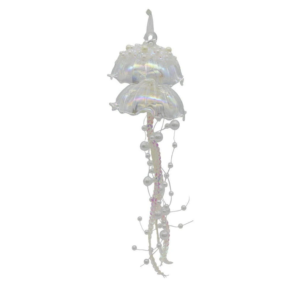 Glass Jellyfish Ornament | Putti Christmas Decorations 