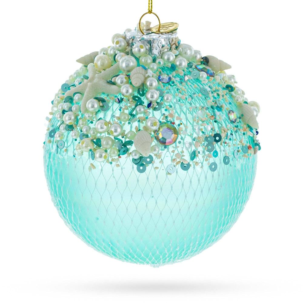 Nautical Glass Ball Christmas Ornament | Putti Christmas Decorations