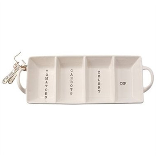 Mud Pie Circa Crudité Section Dish