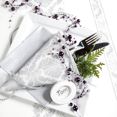 Elegant Silver Paper Cocktail Napkins