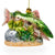 Lush Salmon Fish with Seaweed Glass Christmas Ornament | Putti Christmas Decorations 