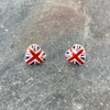 Union Jack Heart Stud Earrings | Putti Fine Fashions