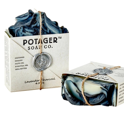 Potager Soap Company Handmade Organic Soap - Lavender Charcoal | Putti
