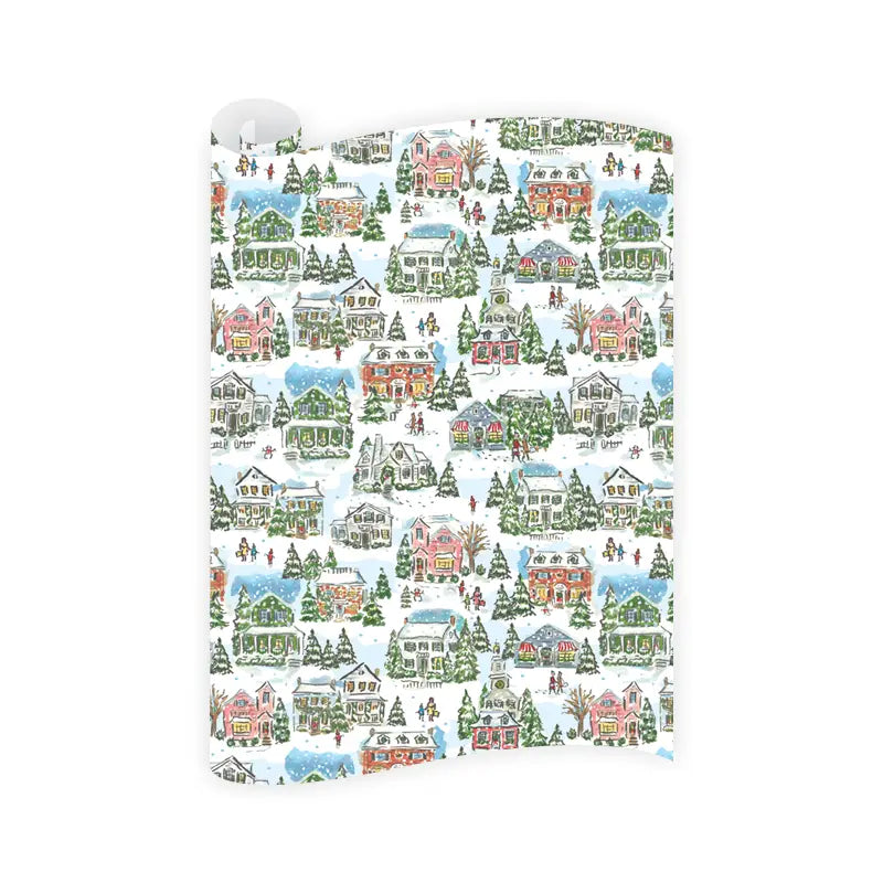 Dogwood Hill Christmas Village Wrapping Paper Roll | Putti Christmas 