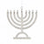 Silver Metal Hanukkah Ornament | Putti Holiday Decorations 