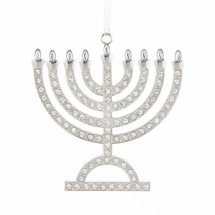 Silver Metal Hanukkah Ornament | Putti Holiday Decorations 