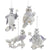 Lavender Artic Animal Ornaments | Putti Christmas Decorations 