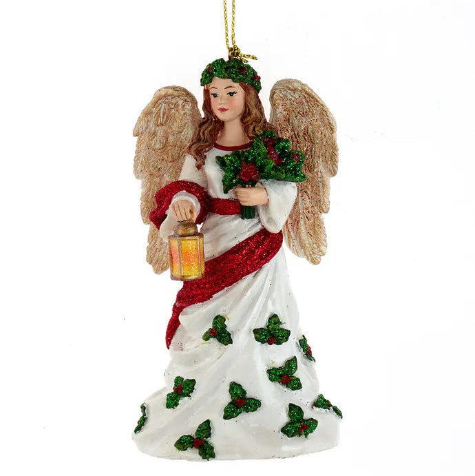 Kurt Adler Angel With Lantern Ornament | Putti Christmas Decorations 