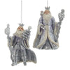 Lavender Santa Ornament