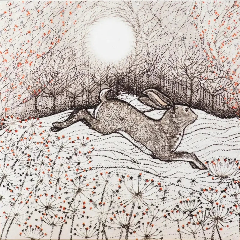 Leaping Hare Greeting Card