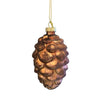 Brown Pinecone Glass Ornament