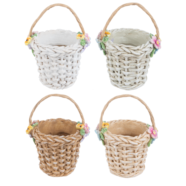 Mini Basket Planters | Putti Fine Furnishings 