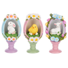 Panoramic Egg Figurine on Pedestal
