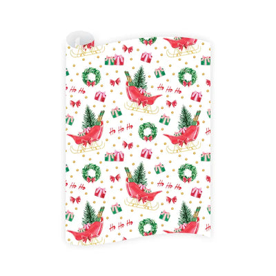 Dogwood Hill Sleigh Wrapping Paper Roll
