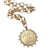Chunky Chain Angel Crystal Coin Necklace.