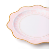 Pink Floral Ppaer Dinner Plates