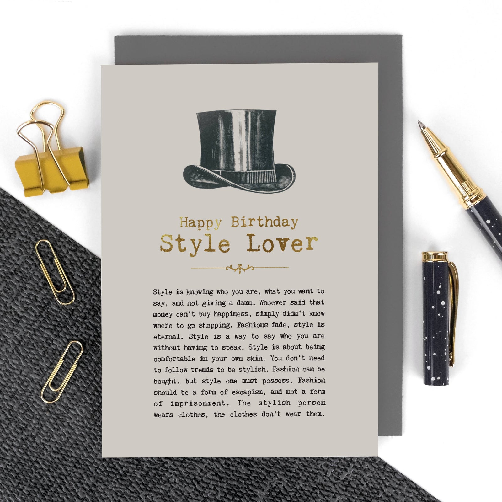 Style Lover Foiled Birthday Card For Him